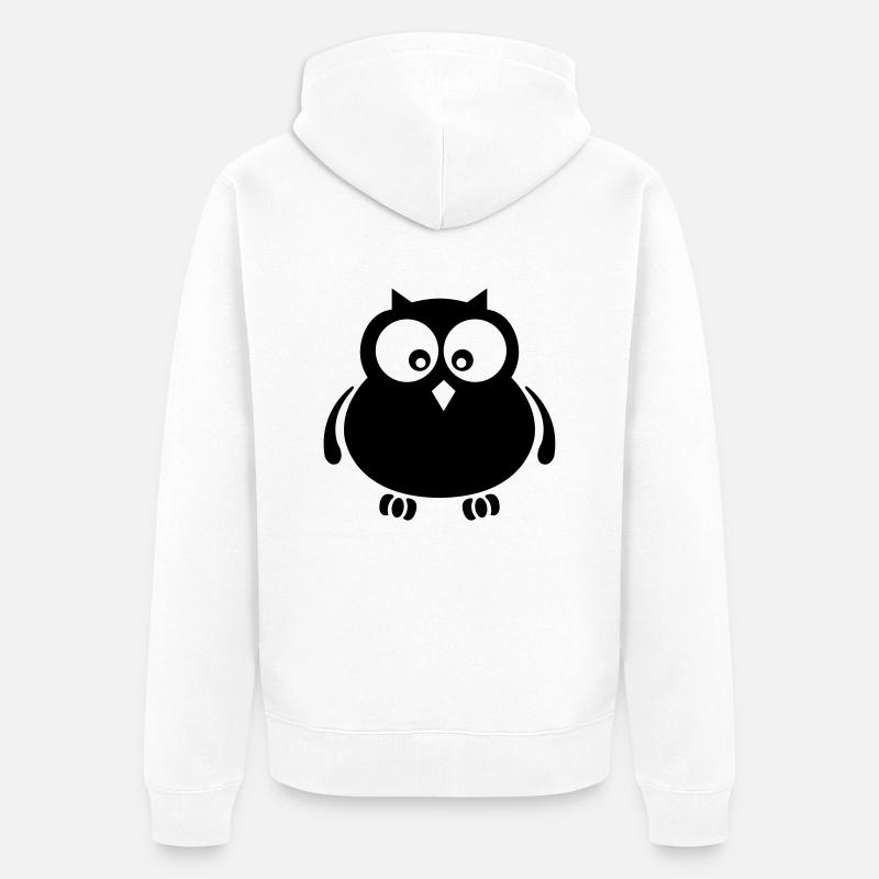 eule - Veste à capuche bio Premium Unisexe - blanc