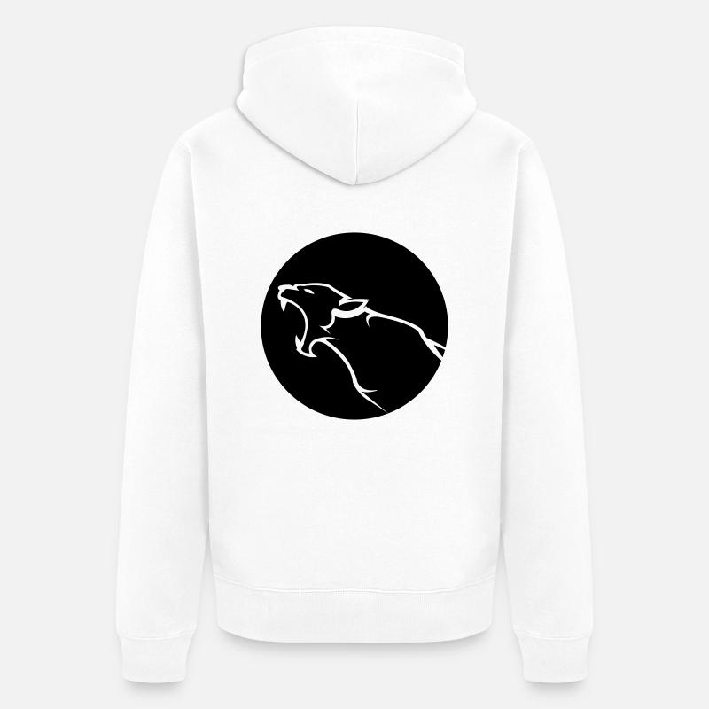 panther_2 - Veste à capuche bio Premium Unisexe - blanc