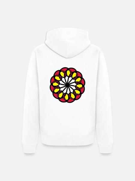 mandala - Unisex Premium Bio Zip Hoodie - Weiß