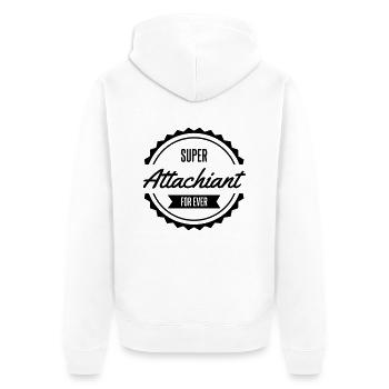 super attachiant anniversaire noël - Veste à capuche bio Premium Unisexe - blanc - Dos - Thijin (182cm)