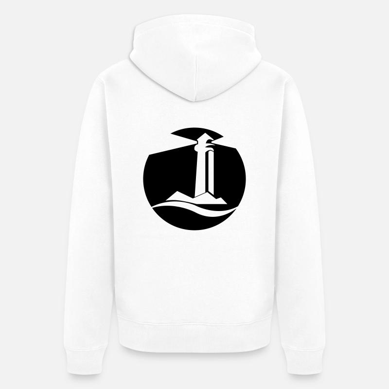 leuchtturm_01 - Veste à capuche bio Premium Unisexe - blanc