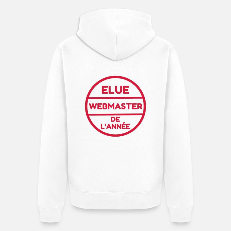 Webmaster Internet Web Geek Website - Veste à capuche bio Premium Unisexe - blanc