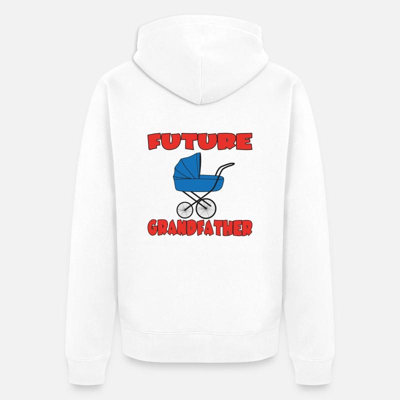 Future Grandfather - Veste à capuche bio Premium Unisexe - blanc