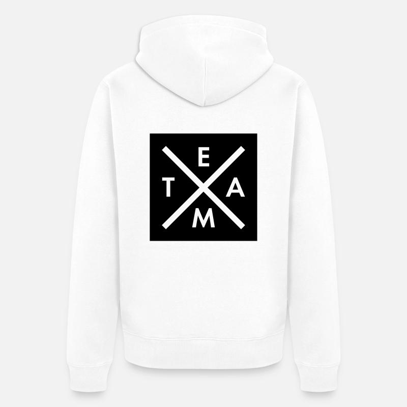 TEAM - BOXLOGO - Veste à capuche bio Premium Unisexe - blanc
