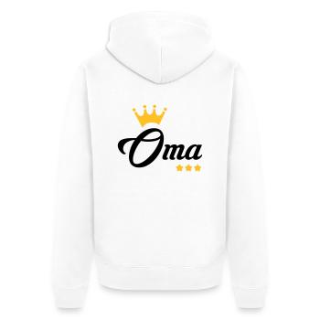 Mamie / Mamy / Grand Mere / Grand-Mère / Bébé - Veste à capuche bio Premium Unisexe - blanc - Dos - Thijin (182cm)