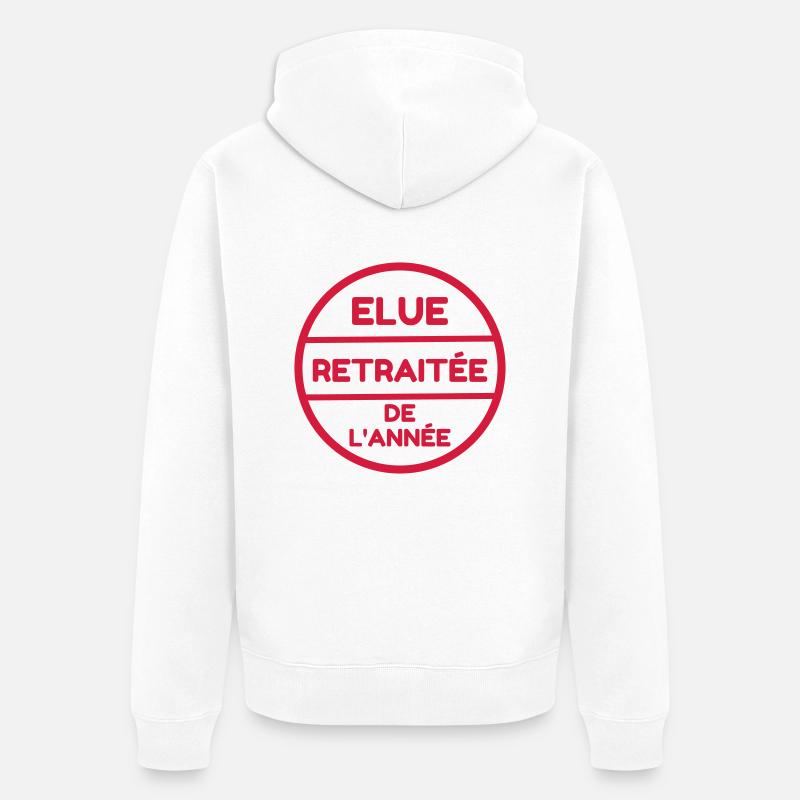 Retirement Retired Ruhestand Retraite Retraitée - Unisex Premium Organic Zip Hoodie - white
