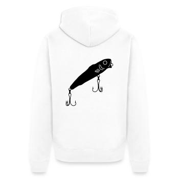 Fishing_bait_epc1 - Unisex Premium Organic Zip Hoodie - white - Back - Thijin (182cm)