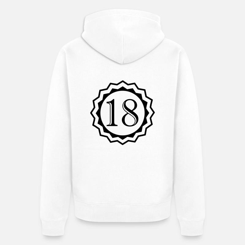 18 - Veste à capuche bio Premium Unisexe - blanc