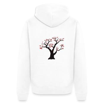 Arbre - Veste à capuche bio Premium Unisexe - blanc - Dos - Thijin (182cm)