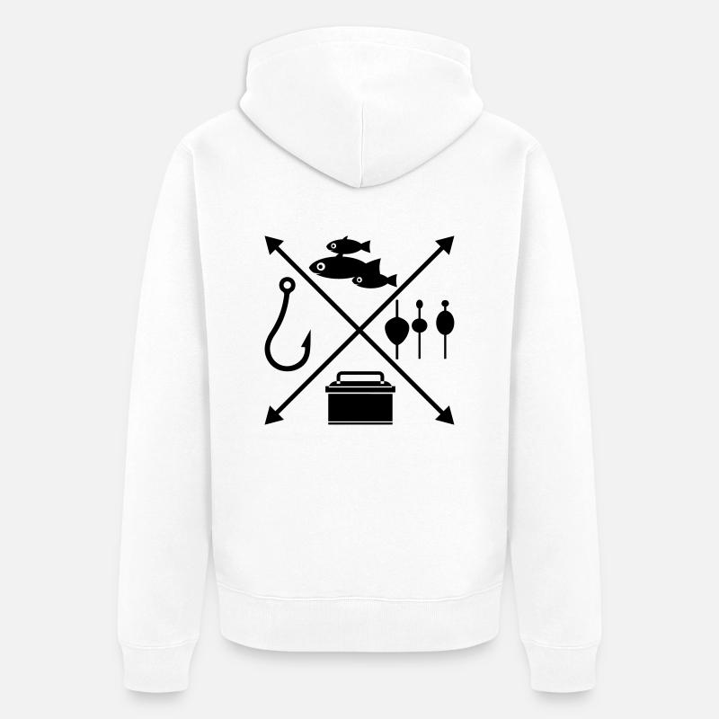 pêche - Veste à capuche bio Premium Unisexe - blanc