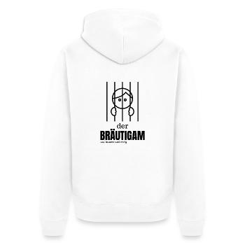 Der Bräutigam - Gefängnis - Unisex Premium Bio Zip Hoodie - Weiß - Hinten - Thijin (182cm)