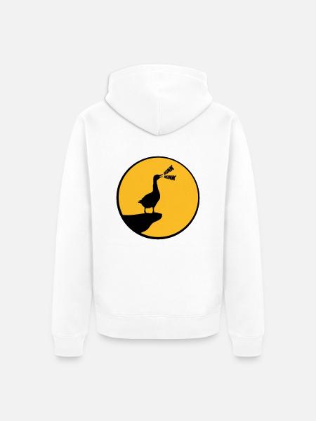 Wolf goose honk goose - Unisex Premium Organic Zip Hoodie - white
