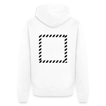 Shield frame caution tape - Unisex Premium Organic Zip Hoodie - white - Back - Thijin (182cm)