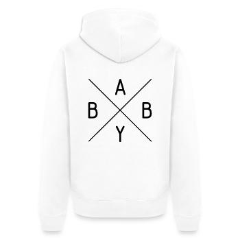 infant - Unisex Premium Organic Zip Hoodie - white - Back - Thijin (182cm)