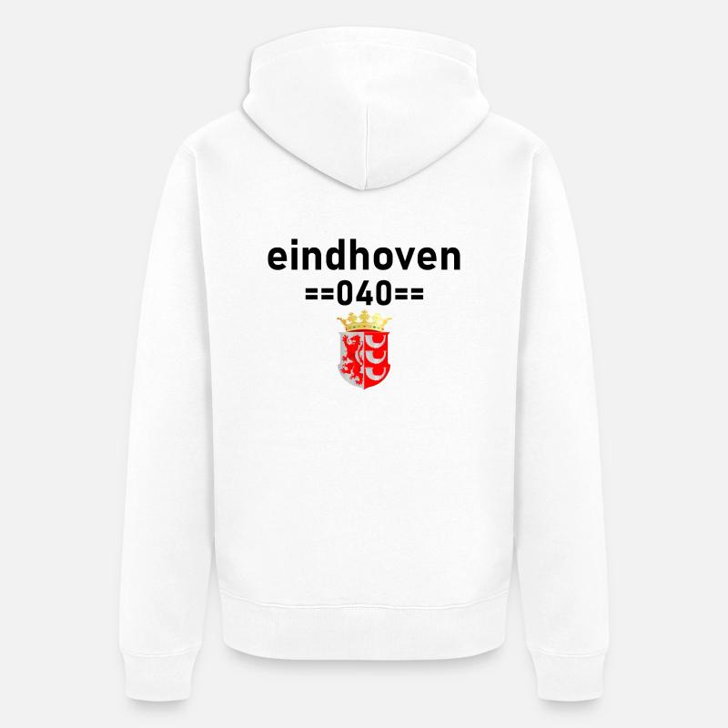 eindhoven 040mit waffe eindhoven - Unisex Premium Bio Zip Hoodie - Weiß