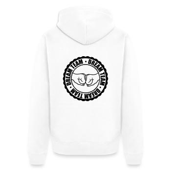 Dream Team Stamps - Unisex Premium Organic Zip Hoodie - white - Back - Thijin (182cm)