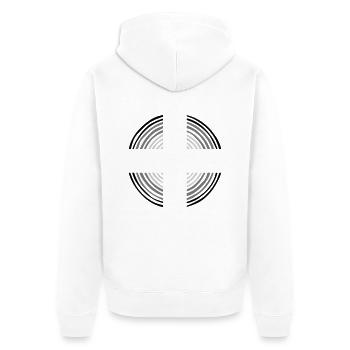 Cross Circle God - Unisex Premium Organic Zip Hoodie - white - Back - Thijin (182cm)