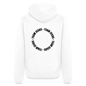 Texte de l’anneau Jésus - Veste à capuche bio Premium Unisexe - blanc - Dos - Thijin (182cm)