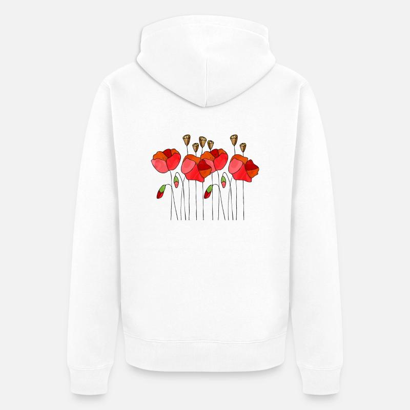 Fleur - Veste à capuche bio Premium Unisexe - blanc