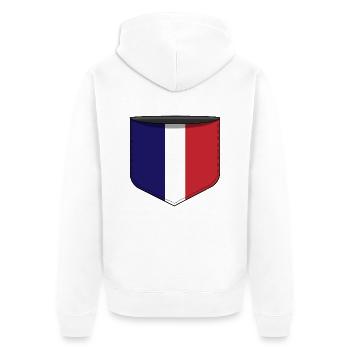 Poche France - Veste à capuche bio Premium Unisexe - blanc - Dos - Thijin (182cm)