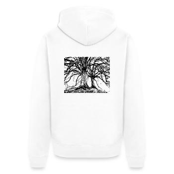 Trees - Unisex Premium Organic Zip Hoodie - white - Back - Thijin (182cm)
