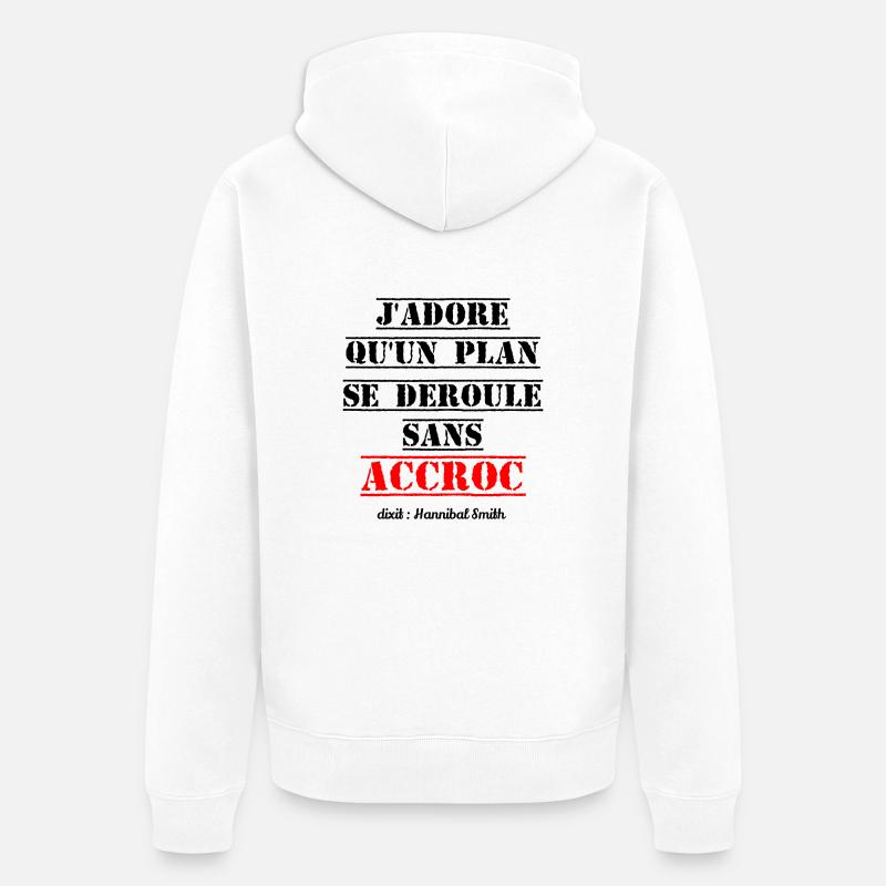 tous risque !! - Veste à capuche bio Premium Unisexe - blanc