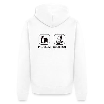 Windsurfer Cadeau Planche à voile Surf Kitesurfer - Veste à capuche bio Premium Unisexe - blanc - Dos - Thijin (182cm)