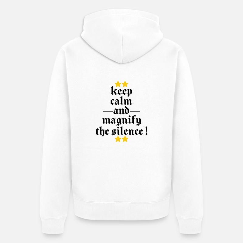 keep calm - Veste à capuche bio Premium Unisexe - blanc