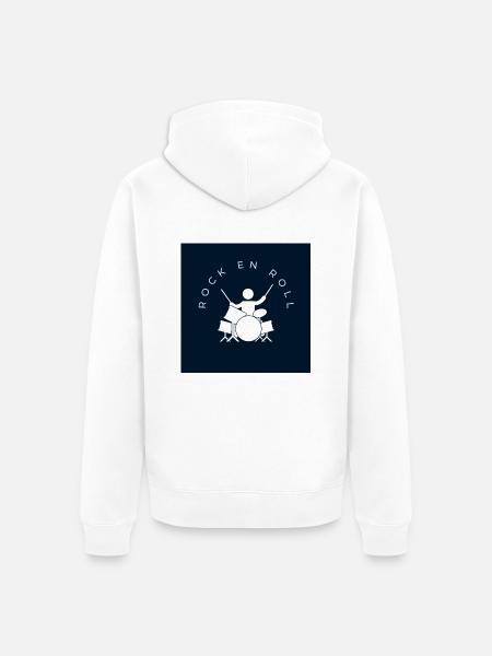 Klara - Unisex Premium Bio Zip Hoodie - Weiß