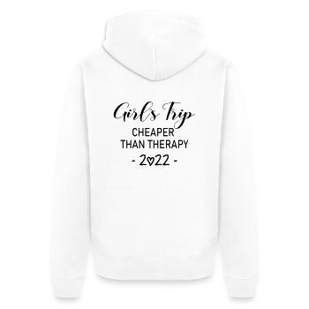 Girl´s Trip - Unisex Premium Bio Zip Hoodie - Weiß - Hinten - Thijin (182cm)