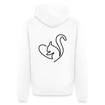 Cœur d’écureuil - Veste à capuche bio Premium Unisexe - blanc - Dos - Thijin (182cm)