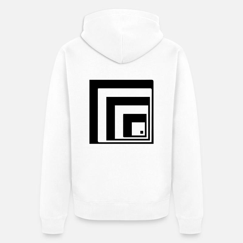 Pyramid or Pathway - Unisex Premium Bio Zip Hoodie - Weiß