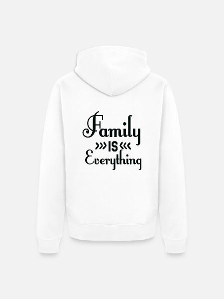 Family is Everything - Unisex Premium Bio Zip Hoodie - Weiß