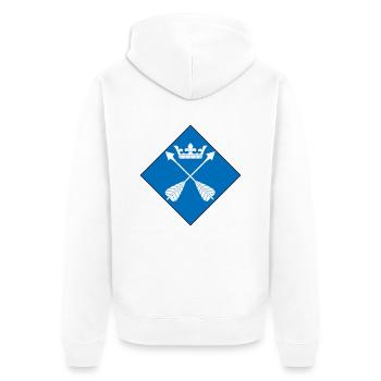 Dalarna - Unisex Premium Organic Zip Hoodie - white - Back - Thijin (182cm)