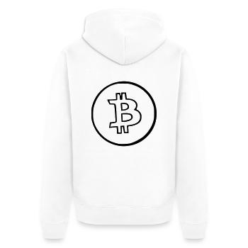 Bitcoin Crypto Currency Virtual Life Vector 6 - Unisex Premium Organic Zip Hoodie - white - Back - Thijin (182cm)