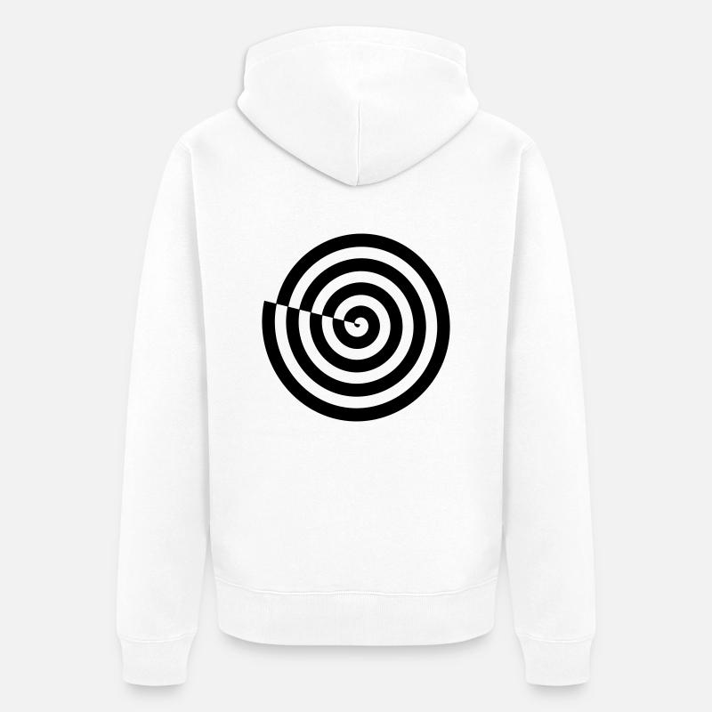 Spirale - Unisex Premium Bio Zip Hoodie - Weiß