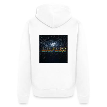 Lilflex Outfits 01 - Unisex Premium Bio Zip Hoodie - Weiß - Hinten - Thijin (182cm)