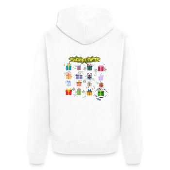 Trouver des cadeaux - Veste à capuche bio Premium Unisexe - blanc - Dos - Thijin (182cm)