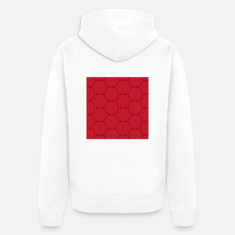 Modèle chinois - Veste à capuche bio Premium Unisexe - blanc