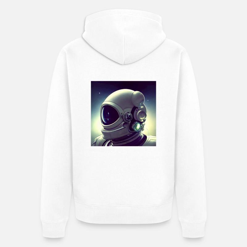 Héros de l’espace - Veste à capuche bio Premium Unisexe - blanc