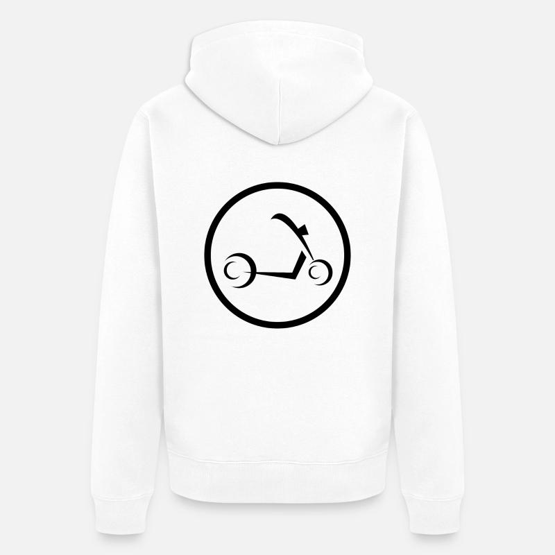 E-Scooter E-Roller Scooter - Veste à capuche bio Premium Unisexe - blanc