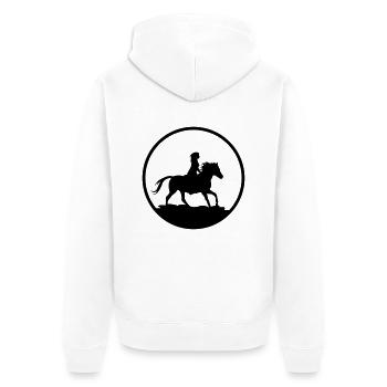 cavalier - Veste à capuche bio Premium Unisexe - blanc - Dos - Thijin (182cm)