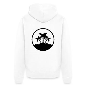 Conception de paume - Veste à capuche bio Premium Unisexe - blanc - Dos - Thijin (182cm)