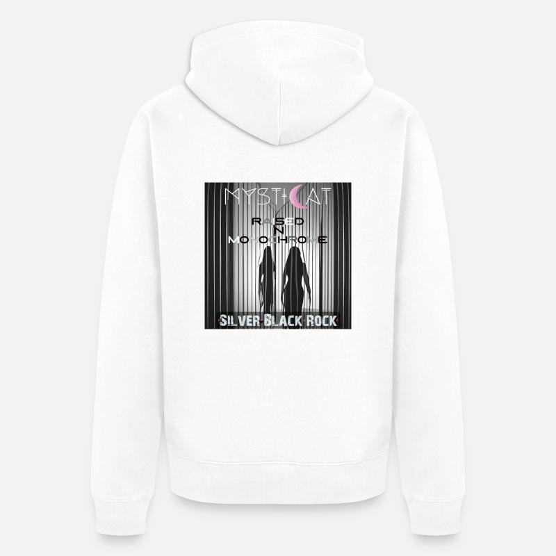 Élevé en couverture officielle monochrome - Veste à capuche bio Premium Unisexe - blanc