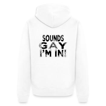 50th birthday sayings transgender bible verse - Unisex Premium Bio Zip Hoodie - Weiß - Hinten - Thijin (182cm)