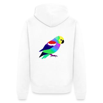 Perruche Oiseau Propriétaire Oiseau Cockatiel - Veste à capuche bio Premium Unisexe - blanc - Dos - Thijin (182cm)