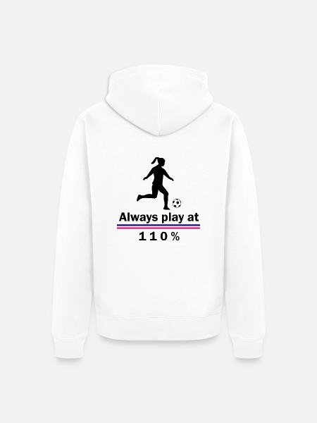 Fußball Soccer - Unisex Premium Organic Zip Hoodie - white