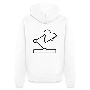 lampe de bureau - Veste à capuche bio Premium Unisexe - blanc - Dos - Thijin (182cm)