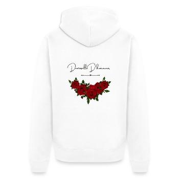 Demoiselle d'honneur floral - Veste à capuche bio Premium Unisexe - blanc - Dos - Thijin (182cm)