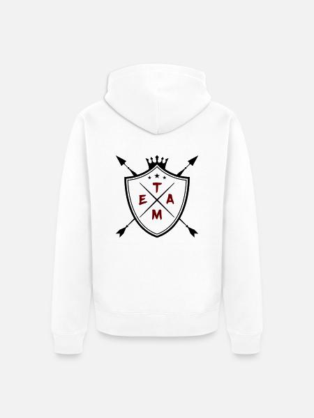 Team Coat of Arms - Unisex Premium Organic Zip Hoodie - white